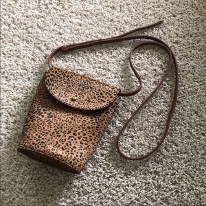 MADEWELL Memphis mini leopard crossbody purse.